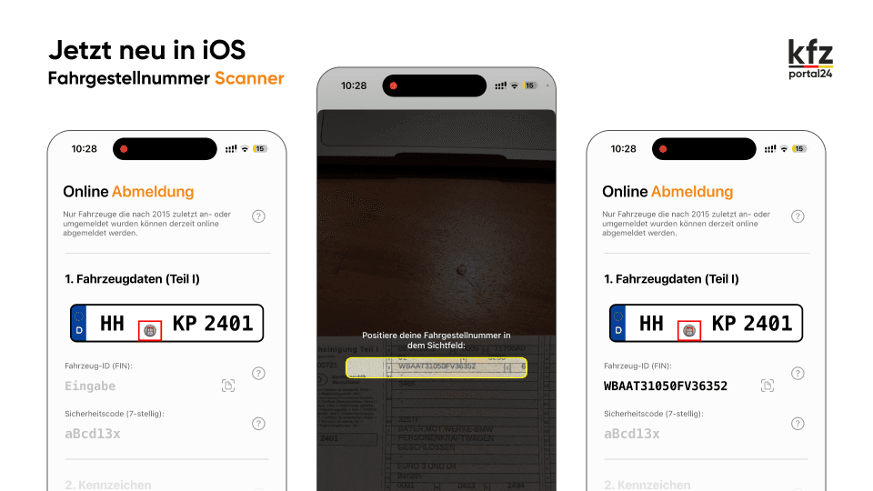 Neuer Fahrgestellnummer-Scanner in unserer iOS App